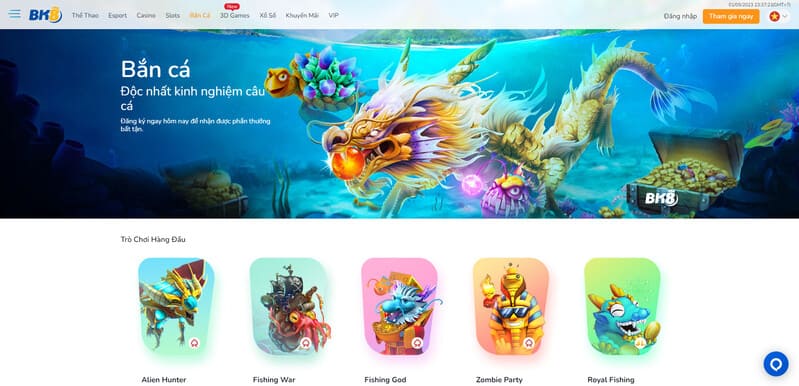 BK8 - Cổng game giải trí chất lượng có 1 0 2 bạn nên biết 2 Sảnh game bắn cá đa dạng tại Cổng game Bk8
