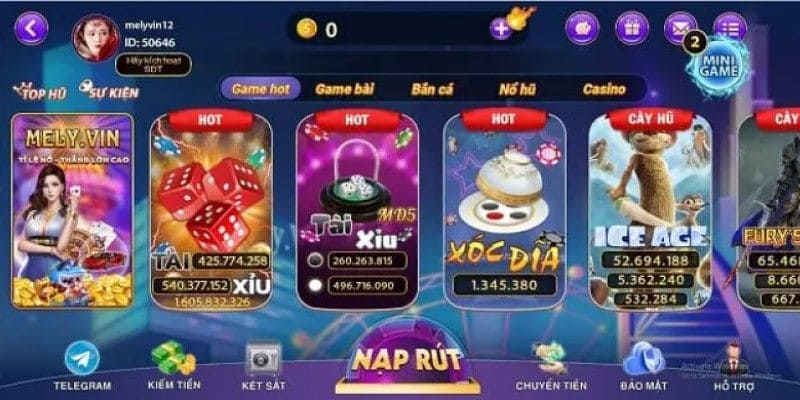 Mely Vin - Cổng Game Đổi Thưởng Mới Với Giá Trị Thưởng To 5 Các trò chơi có tại MelyVin