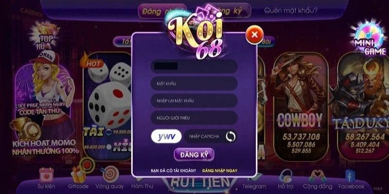 Koi68 - Sân Chơi Giải Trí Và Kiếm Tiền An Toàn Của Game Thủ 2 Đăng ký tài khoản Koi68 đơn giản