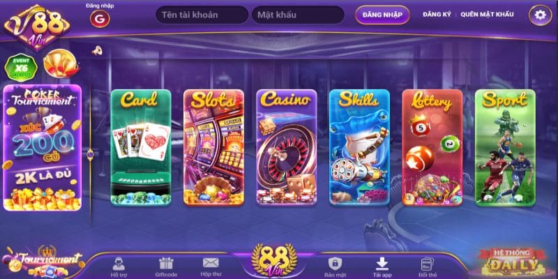 V88 Vin - Cổng Game Đổi Thưởng Quốc Tế Đẳng Cấp Nhất 2023 3 Những trò chơi nổi bật tại V88 Vin