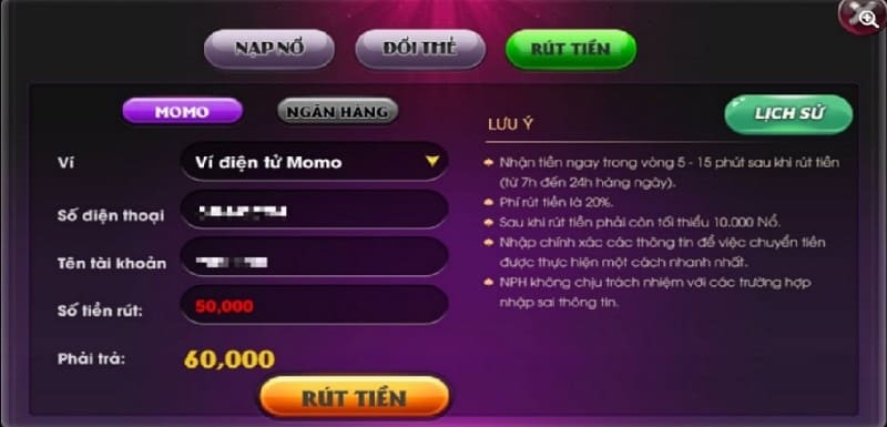 Siêu Nổ - Cổng game quay hũ đổi thưởng hàng đầu Việt Nam 6 Rút tiền tức thì sau khi thắng cược siêu nhanh