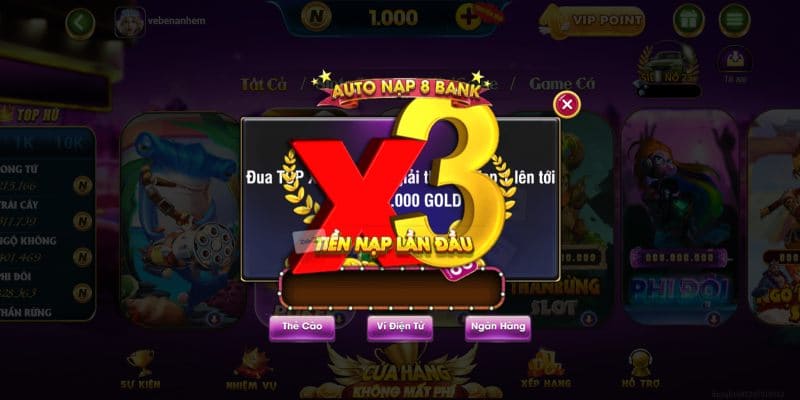 Vua bắn cá - Cổng game ăn thưởng thú vị cho anh em 9 Khuyến mãi nạp lần đầu nhân 3