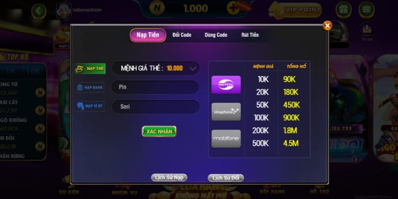Vua bắn cá - Cổng game ăn thưởng thú vị cho anh em 6 Nạp tiền vào cổng game bắn cá đơn giản