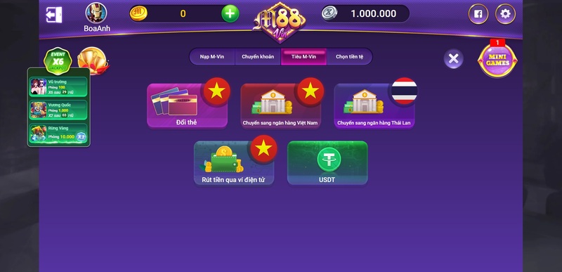 M88 vin - Sân chơi hàng đầu của tín đồ đam mê xanh chín 5 Cách rút tiền tại cổng game nhanh chóng không xét duyệt nhiều