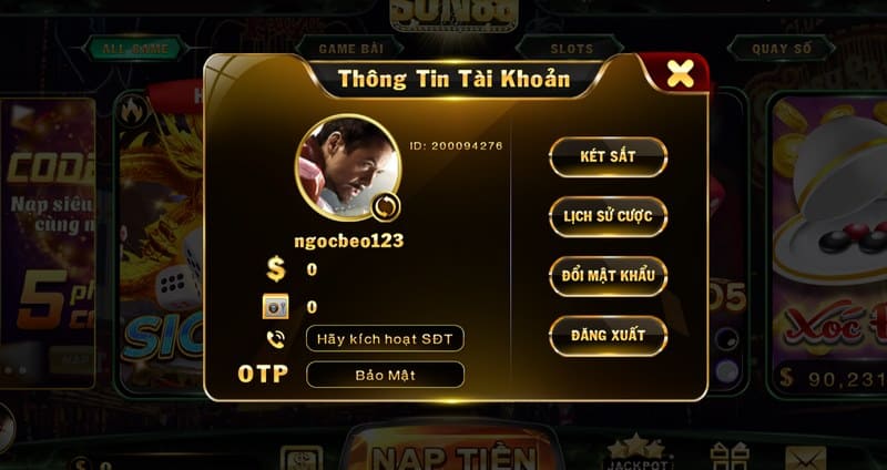 Sun88 - Địa chỉ chơi đổi thưởng sôi nổi số 1 thị trường 3 Hướng dẫn cụ thể cách kích hoạt bảo mật số điện thoại ở cổng game
