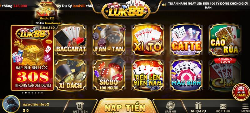 Luk88 - Bến đỗ của nhiều tín đồ yêu game đổi thưởng 5 Game casino đang là lựa chọn hàng đầu của nhiều anh em
