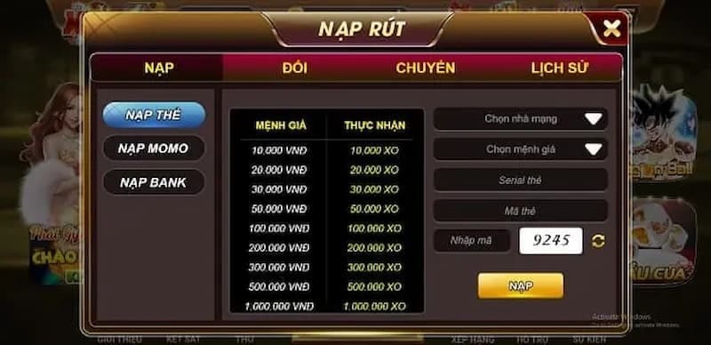 XO68 Vip - Cổng game đắt khách nhất màn ảnh nhỏ hiện nay 5 Cách nạp tiền tại XO68 Vip đa dạng phương thức