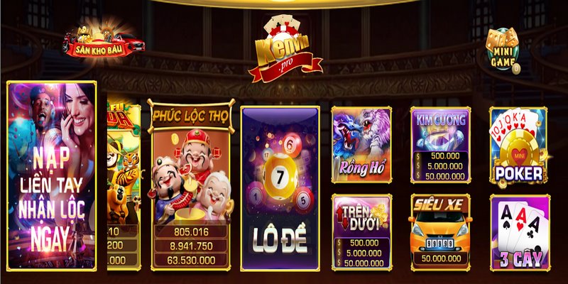 Ken vin - Cổng game đổi thưởng hàng đầu Việt Nam 7 KenVin cung cấp một loạt các trò chơi giải trí đa dạng